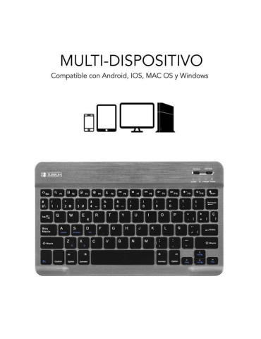 Teclado Compacto Inalámbrico Subblim Smart/ Gris 2