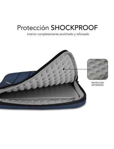 Funda Subblim Air Padding 360 Sleeve para Portátiles hasta 15.6"/ Azul 2