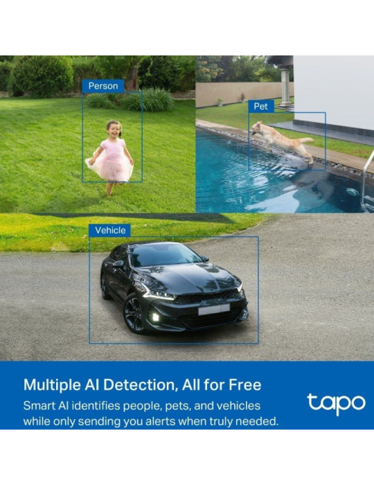 Cámara de Videovigilancia TP-Link Tapo C425 KIT/ Visión Nocturna/ Control desde APP/ Incluye Panel Solar
