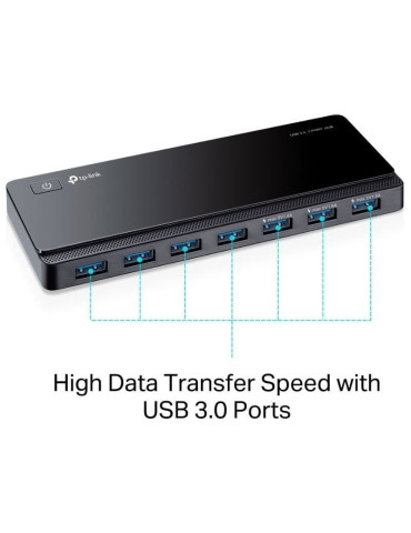 Hub USB 3.0 TP-Link UH700/ 7xUSB/ 1xMicroUSB DC/ Negro 2