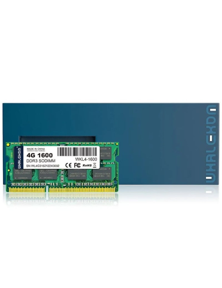Memoria RAM Whalekom WKL4 4GB/ DDR3/ 1600MHz/ 1.35V/ CL11/ SODIMM