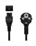 Cable Alimentación Trébol Nanocable 10.22.0302-L200/ Schuko Macho - C5 Hembra/ 2m/ Negro