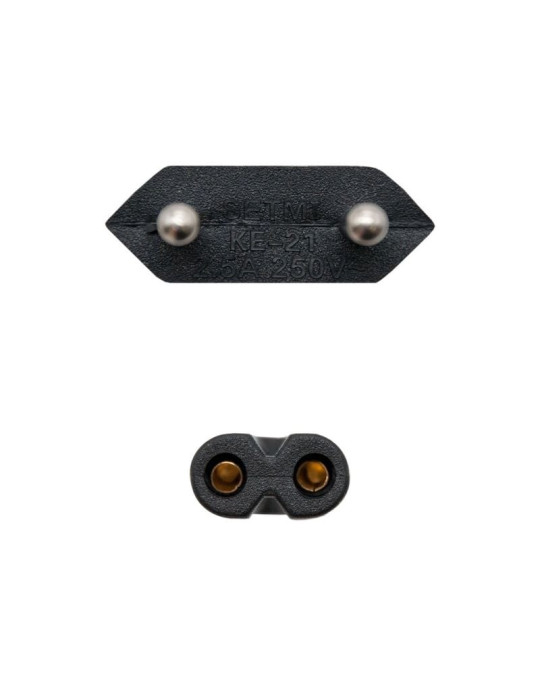 Cable Alimentación Forma 8 Nanocable 10.22.0402/ CEE7/16 Macho - C7 Hembra/ 1.5m/ Negro