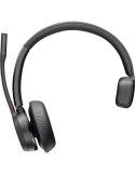 Auricular Inalámbrico Poly Voyager 4310 + Adaptador BT700 + Base de Carga/ con Micrófono/ Bluetooth/ Negro