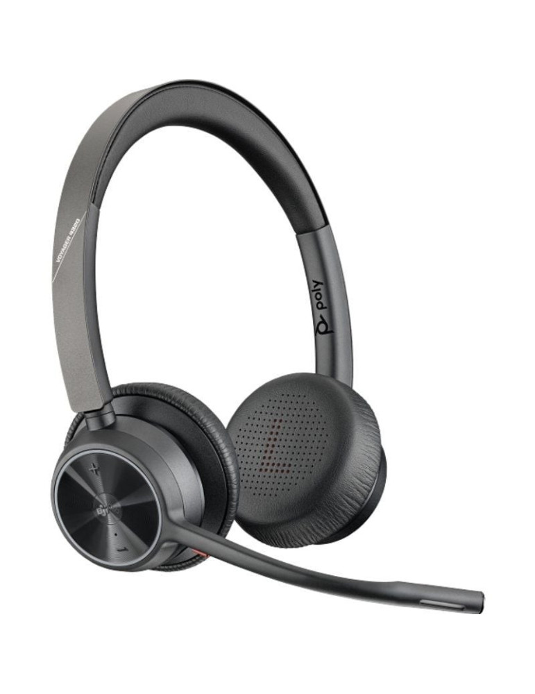 Auriculares Inalámbricos Poly Voyager 4320 para Microsoft Teams + Adaptador BT700/ con Micrófono/ Bluetooth/ Negros