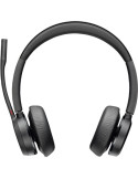 Auriculares Inalámbricos Poly Voyager 4320 + Adaptador BT700 + Base de Carga/ con Micrófono/ Bluetooth/ Negros