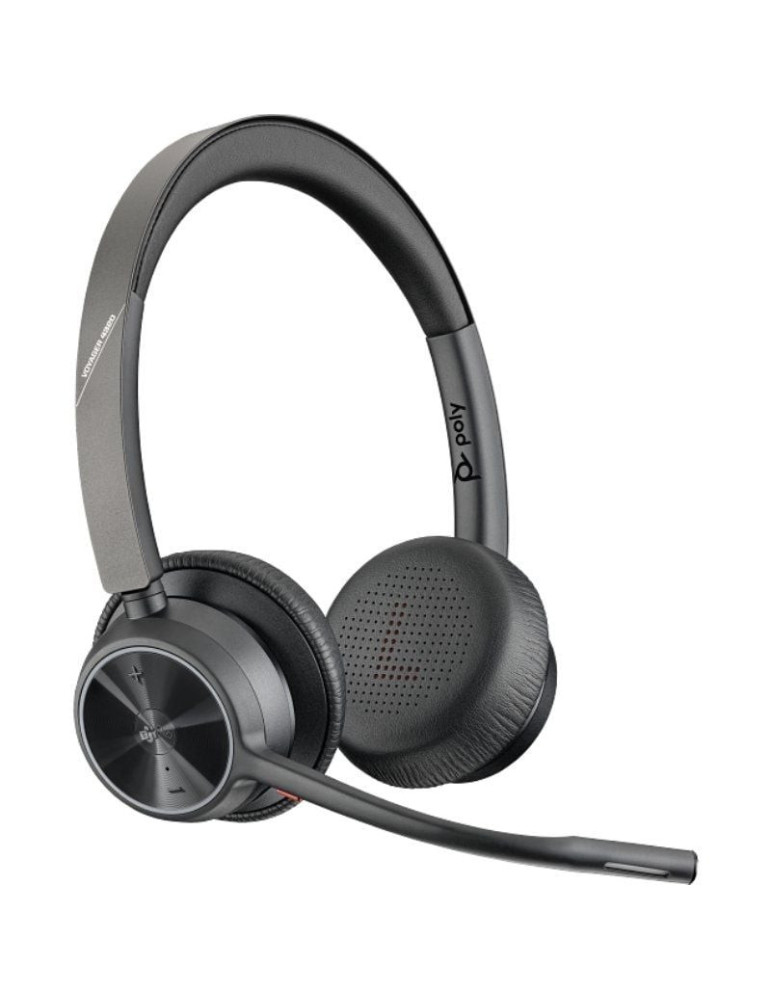 Auriculares Inalámbricos Poly Voyager 4320-M para Microsoft Teams + Adaptador BT700 + Base de Carga/ con Micrófono/ Bluetooth/ N