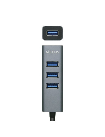Hub USB Tipo-C Aisens A109-0508/ 4xUSB/ Gris 2