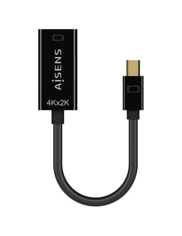 Cable Conversor Aisens A125-0643/ Mini DisplayPort Macho - HDMI Hembra/ Hasta 5W/ 2300Mbps/ 15cm/ Negro 2