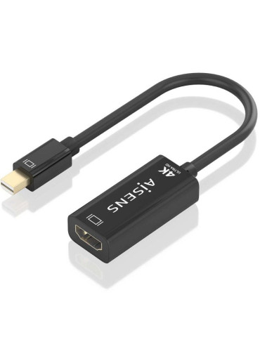 Conversor Aisens A125-0904/ Mini DisplayPort Macho - HDMI Hembra/ 15cm/ Negro 2