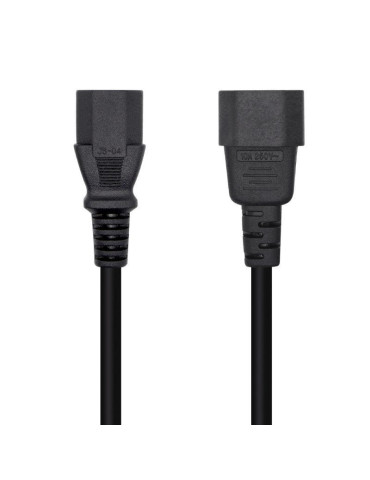 Cable Alimentación Aisens A132-0466/ C13 Hembra - C14 Macho/ Hasta 1500W/ 3m/ Negro 2