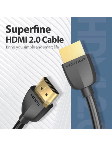 Cable HDMI 2.0 4K Portatil Vention AAIBH/ HDMI Macho - HDMI Macho/ 2m/ Negro 2