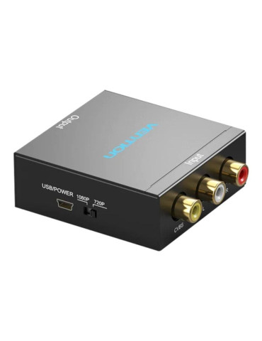 Convertidor RCA a HDMI Vention AEFB0/ RCA Hembra - HDMI Hembra - MiniUSB Hembra