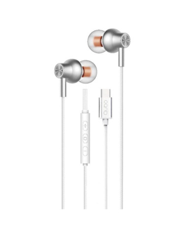 Auriculares Intrauditivos Qubo AU-300C/ con Micrófono/ USB Tipo-C/ Blancos
