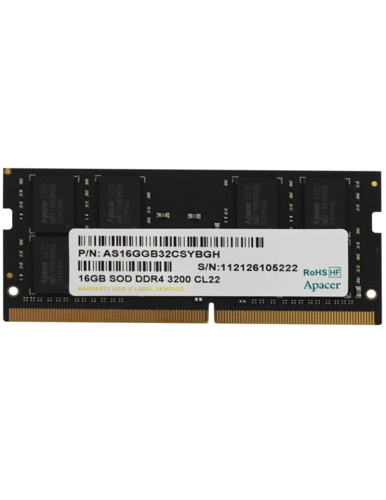 Memoria RAM Apacer ES.16G21.PSH 16GB/ DDR4/ 3200MHz/ 1.2V/ CL22/ SODIMM