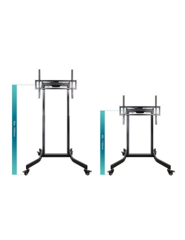 Soporte de Suelo Eléctrico con Ruedas TooQ FSM02-B para TV 55-100"/ hasta 120kg 2