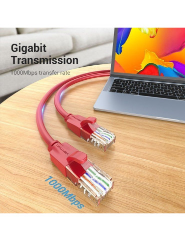 Cable de Red RJ45 UTP Vention IBERH Cat.6/ 2m/ Rojo 2