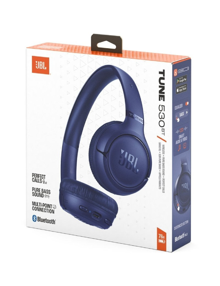 Auriculares Inalámbricos JBL Tune 530BT/ con Micrófono/ Bluetooth/ Azules