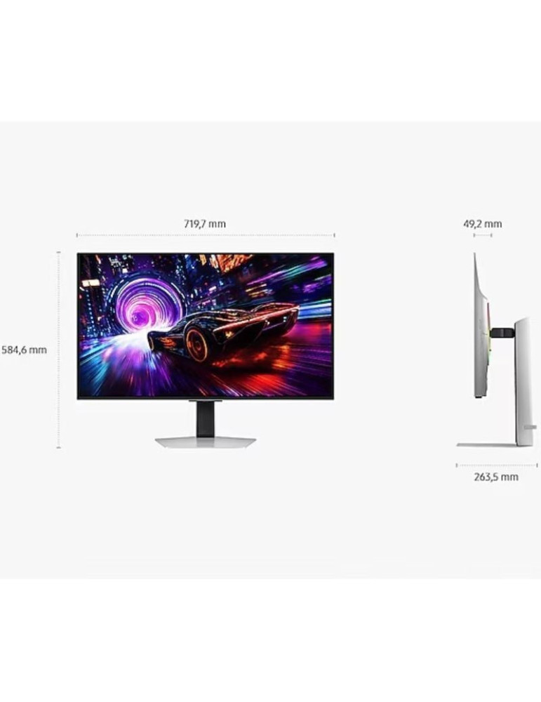 Monitor Gaming Samsung Odyssey OLED G8 S32FG812SU 32"/ 4K/ 0.03ms/ 240Hz/ QD-OLED/ Multimedia/ Regulable en altura/ Plata