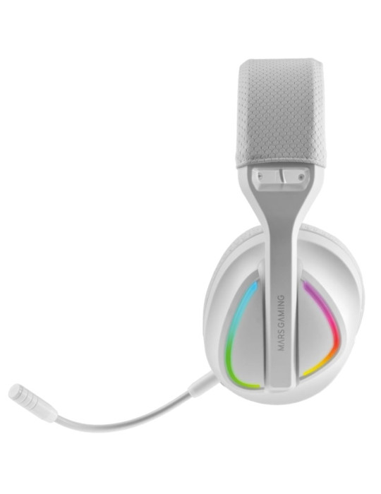 Auriculares Gaming Inalámbricos con Micrófono Mars Gaming MHW-QUASAR/ Jack 3.5/ Bluetooth/ Blancos