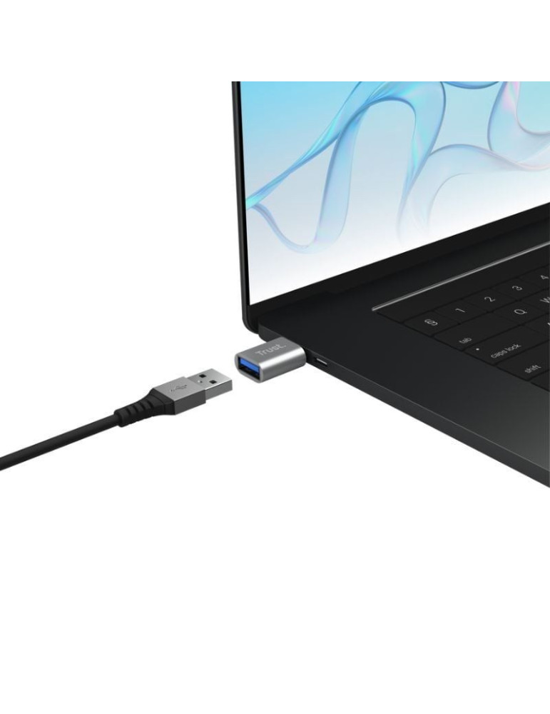 Adaptador USB 3.0 Trust Calyx 26221/ USB Tipo-C Macho - USB Hembra