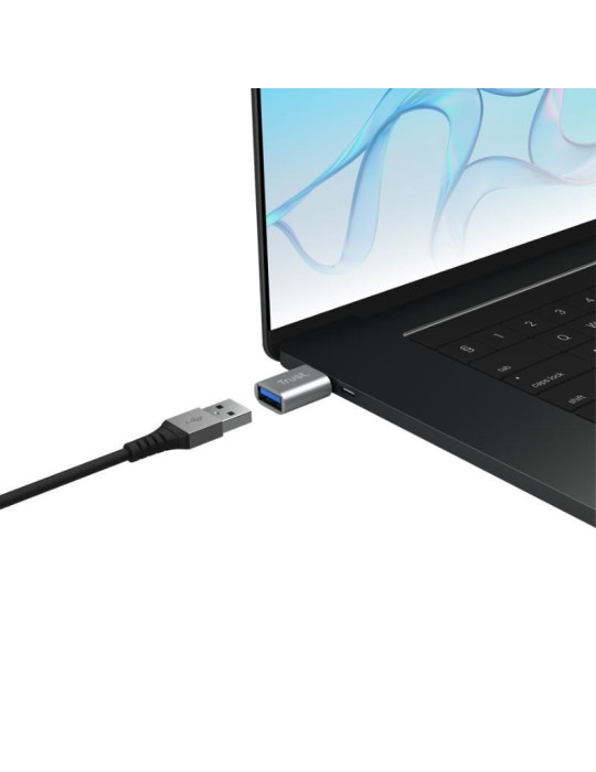 Adaptador USB 3.0 Trust Calyx 26221/ USB Tipo-C Macho - USB Hembra