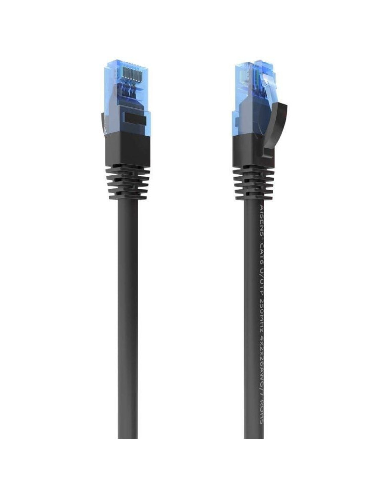 Cable de Red RJ45 AWG26 CCA UTP Aisens A135-0842 Cat.6/ 75cm/ Negro