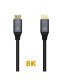 Cable HDMI 2.1 8K Aisens A150-0427/ HDMI Macho - HDMI Macho/ 1.5m/ Gris Negro