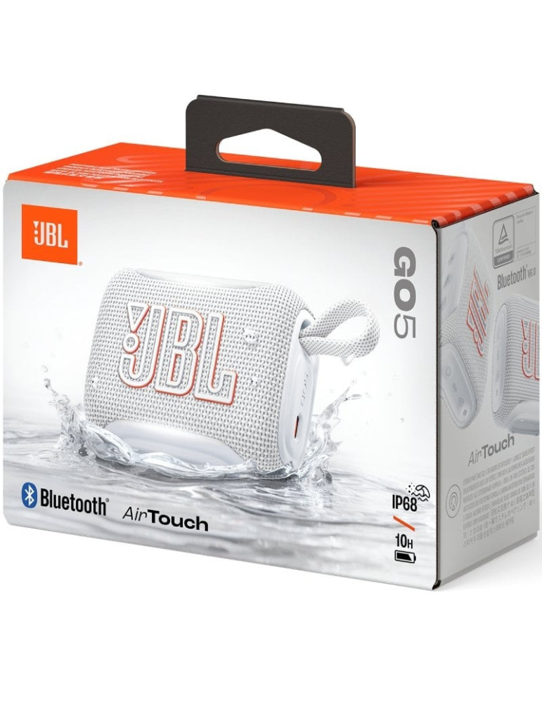 Altavoz con Bluetooth JBL GO 5/ 4.8W/ 1.0/ Blanco