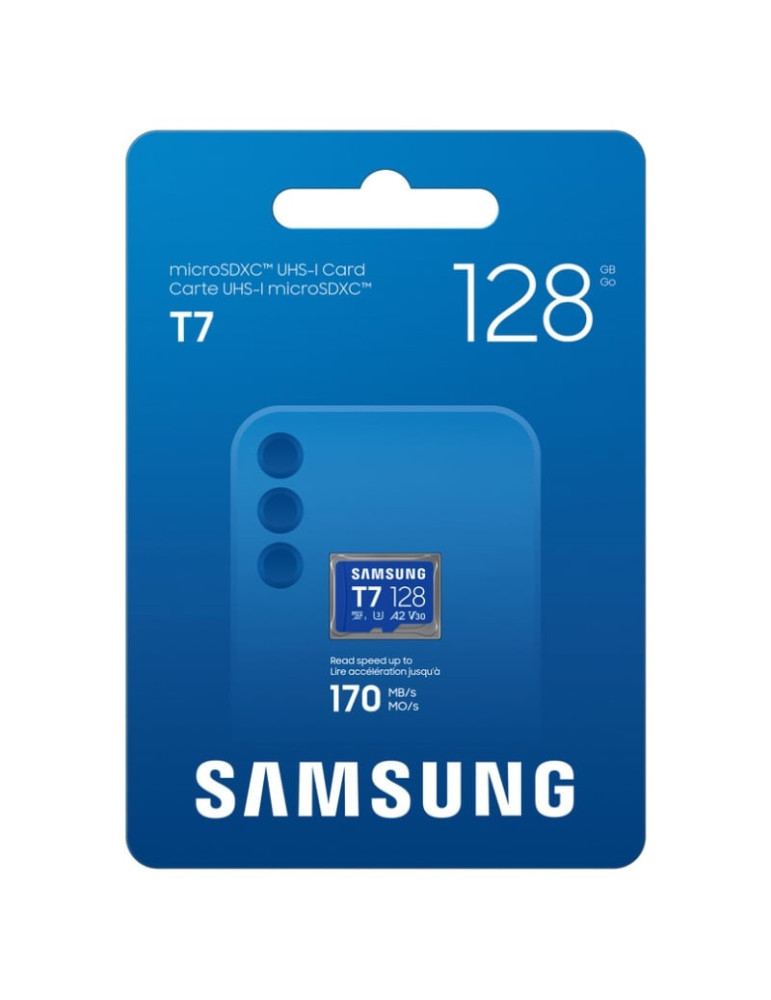 Tarjeta de Memoria Samsung P7 128GB microSD XC/ Clase 10/ 170MBs