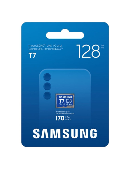 Tarjeta de Memoria Samsung P7 128GB microSD XC/ Clase 10/ 170MBs