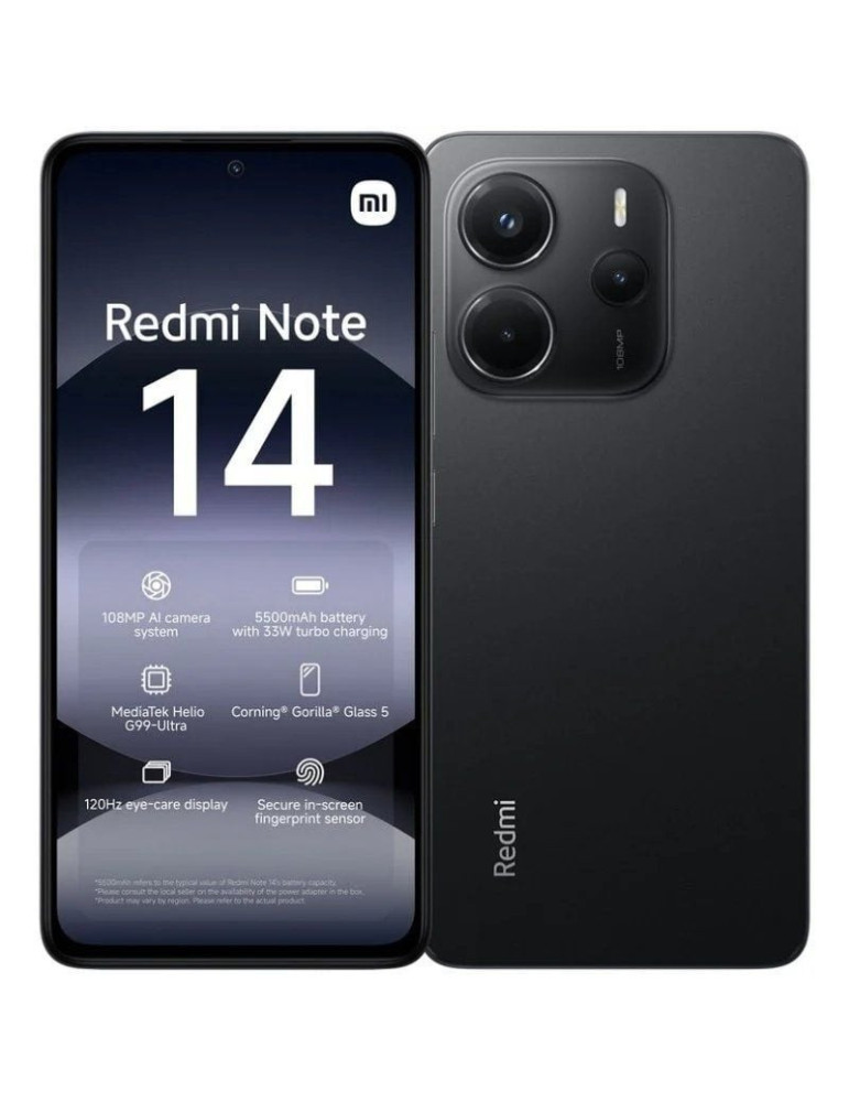 Smartphone Xiaomi Redmi Note 14 8GB/ 256GB/ 6.67"/ Negro