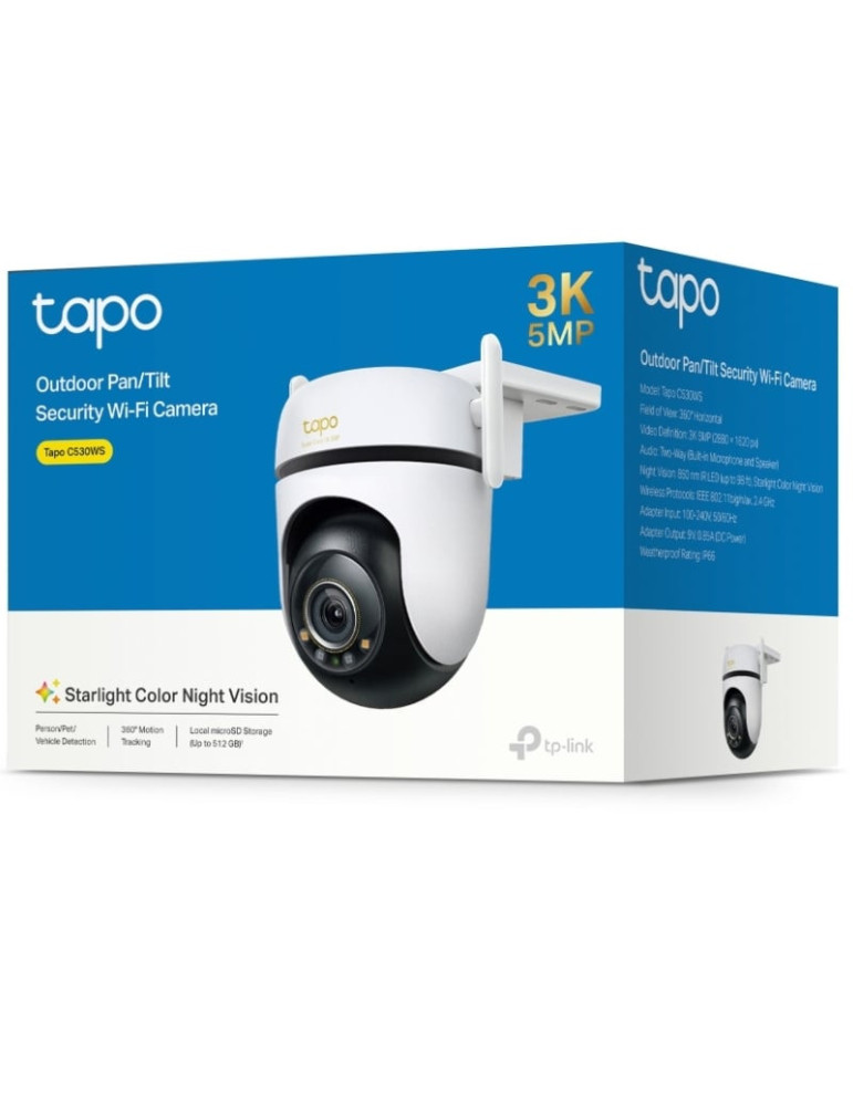 Cámara de Videovigilancia TP-Link Tapo C530WS/ 360 / Visión Nocturna/ Control desde APP