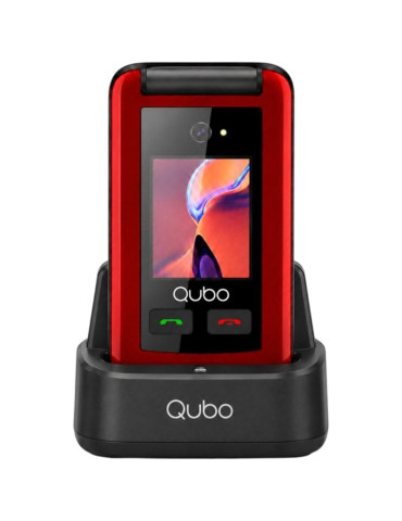 Teléfono Móvil Qubo X-247RDC 4G para Personas Mayores/ Rojo