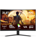 Monitor Gaming Curvo AOC C32G42ZE 31.5"/ Full HD/ 0.3ms/ 240Hz/ VA/ Negro
