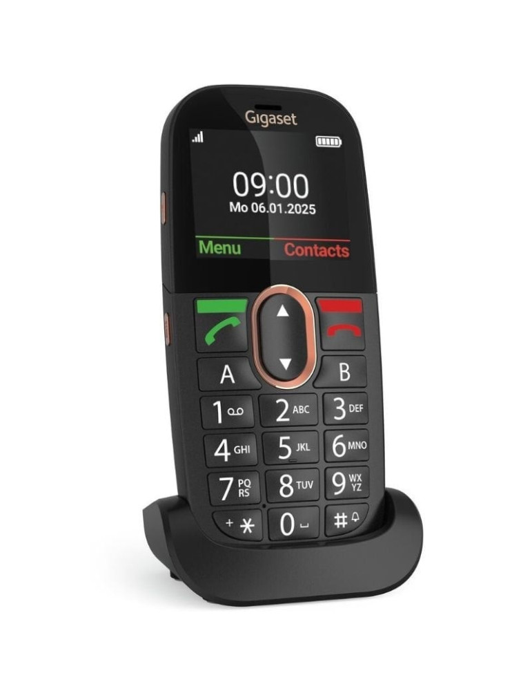 Teléfono Móvil Gigaset GL695 para Personas Mayores/ 4G/ Negro