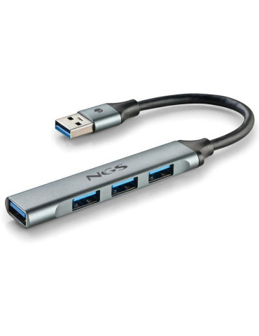 Hub USB NGS IHUB4 Micro/ 4xUSB/ Gris 2