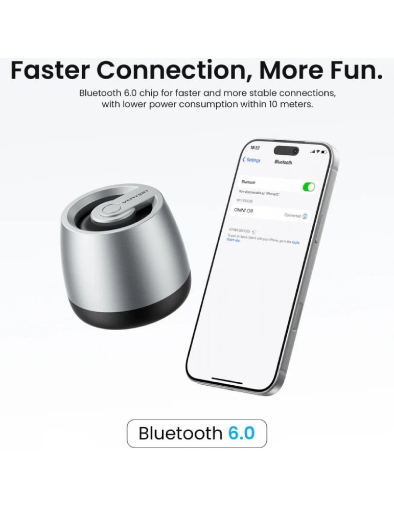 Altavoz con Bluetooth Vention Omni O11 NDCI0/ 5W/ 1.0/ Plata