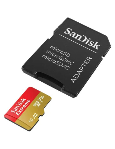 Tarjeta de Memoria SanDisk Extreme 64GB microSD XC UHS-I con Adaptador/ Clase 10/ 170MBs 2