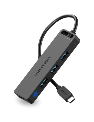 Hub USB Tipo-C Vention TGKBB/ 4xUSB/ 1xMicroUSB PD 2