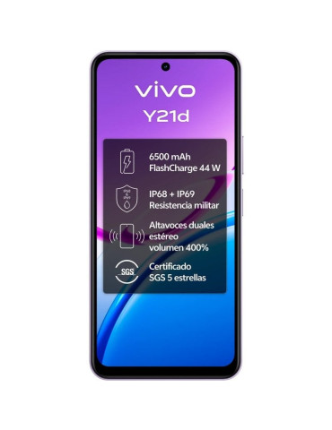 Smartphone Vivo Y21d 4GB/ 128GB/ 6.68"/ Púrpura 2