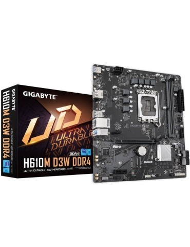 Placa Base Gigabyte H610M D3W DDR4 Socket 1700/ DDR4/ PCIe 4.0/ Micro ATX