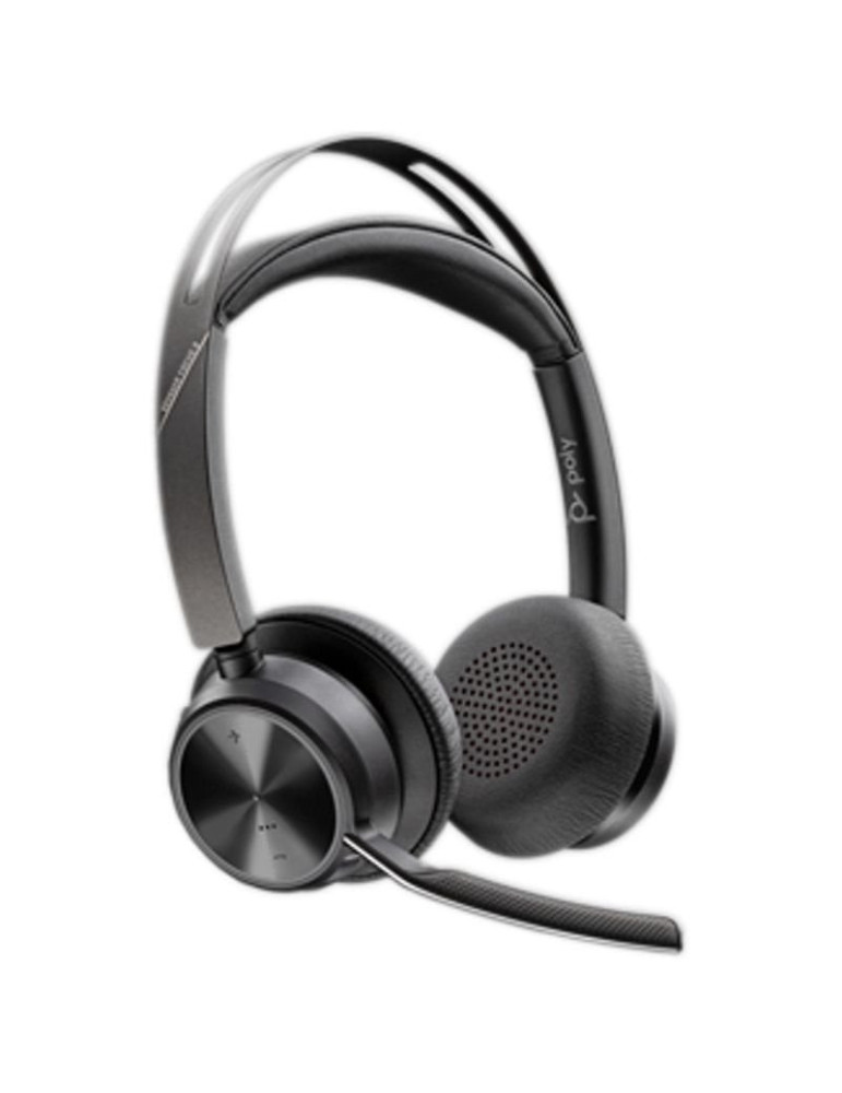 Auriculares Inalámbricos PolyVoyager Focus 2 USB-C-C + Adaptador USB-C/A/ con Micrófono/ Bluetooth/ Negros