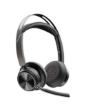 Auriculares Inalámbricos PolyVoyager Focus 2 USB-C-C + Adaptador USB-C/A/ con Micrófono/ Bluetooth/ Negros