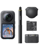 Cámara Digital Deportiva Insta360 X6 Pack Essential/ 8K/ Ángulo de visión 360 / Negra/ Incluye Stick, 2x Baterías, Bolsa y Capuc