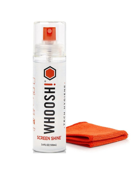 Kit Limpiador de Pantallas Whoosh Kit GO XL WSH003/ Spray 100ml + Paño Microfibra