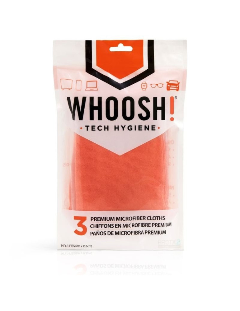 Pack de 3 Paños de Microfibra Whoosh WSH007/ 35.6 x 35.6 cm
