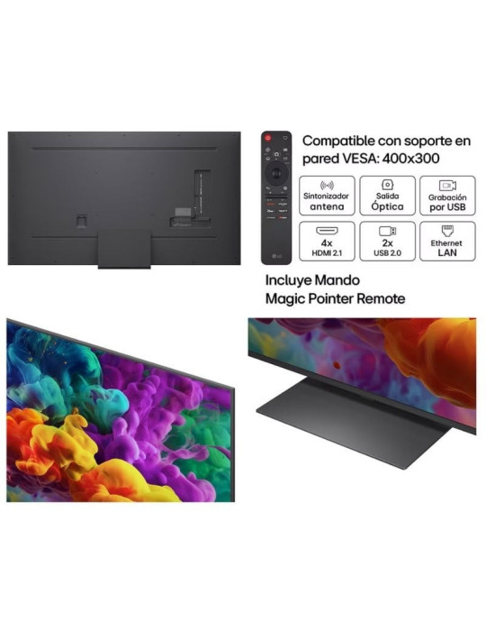 Televisor LG QNED evo AI QNED87 Mini LED 75QNED87B6A 75"/ Ultra HD 4K/ Smart TV/ WiFi