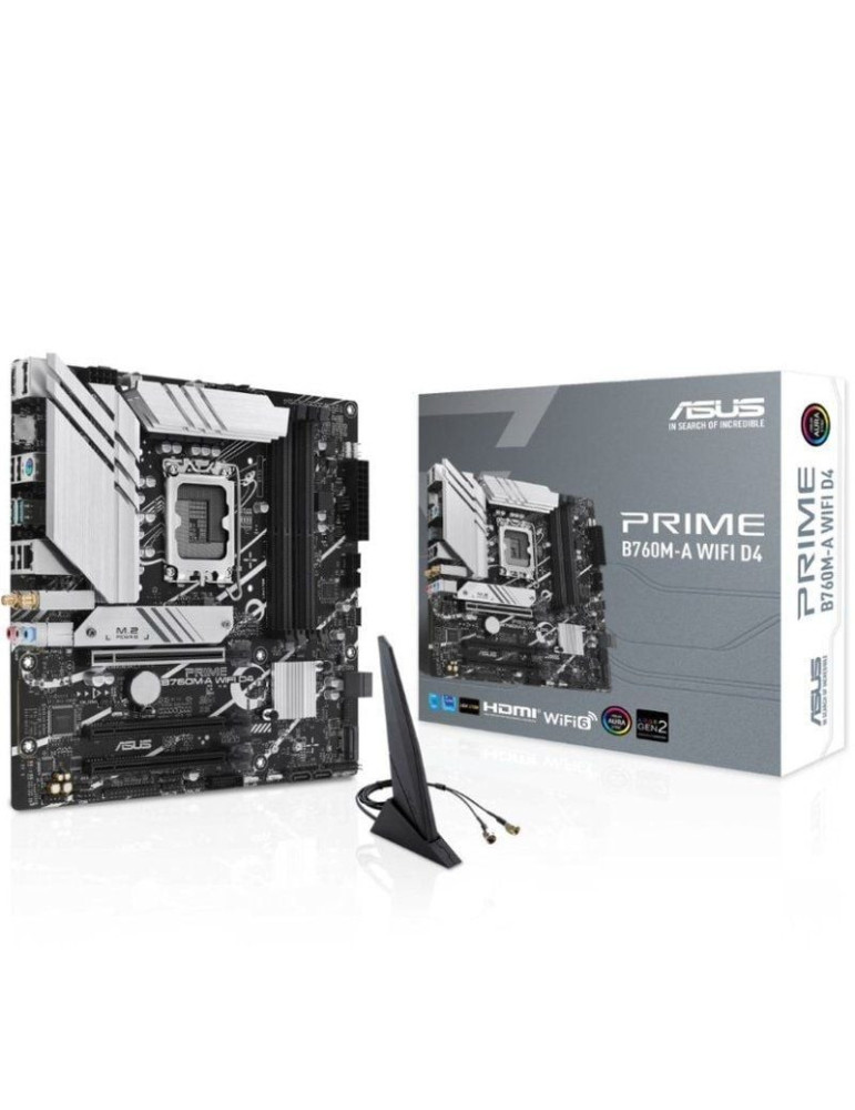 Placa Base Asus Prime B760M-A WIFI D4 Socket 1700/ DDR4/ PCIe 4.0/ Micro ATX