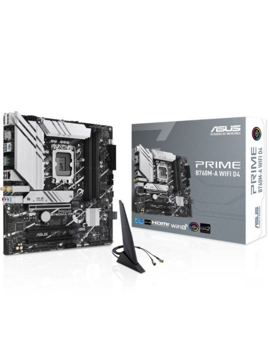 Placa Base Asus Prime B760M-A WIFI D4 Socket 1700/ DDR4/ PCIe 4.0/ Micro ATX